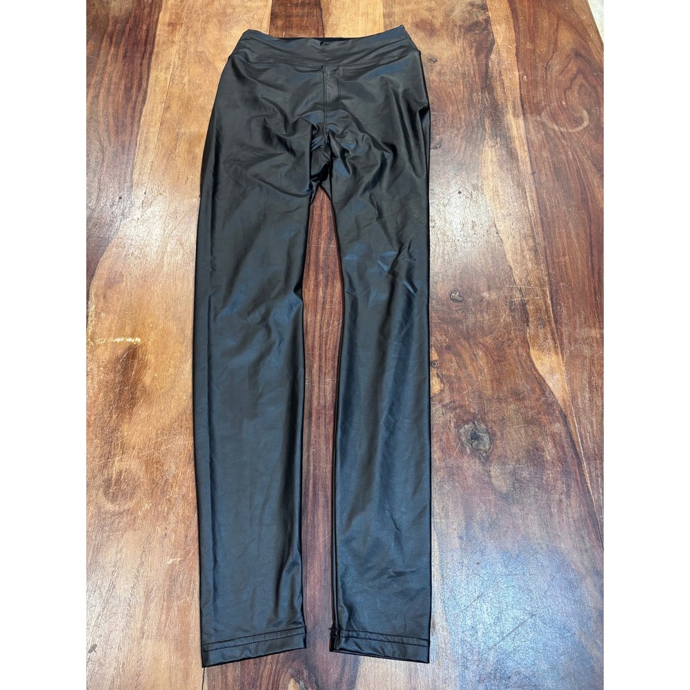 OFFLINE by Aerie leggings women size M black faux leather hi-rise stretch